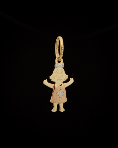 Italian Gold Tri-tone Girl Pendant