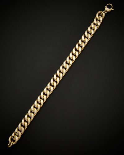 Italian Gold Semi Solid Curb Chain Bracelet