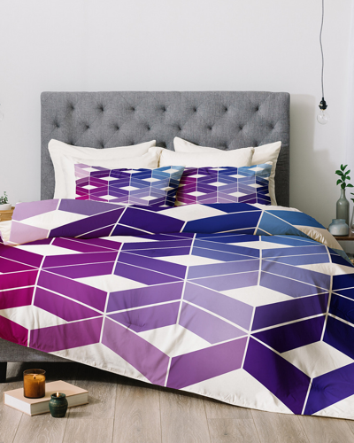 Deny Designs Three Of The Possessed Geometric 3d Comforter Set