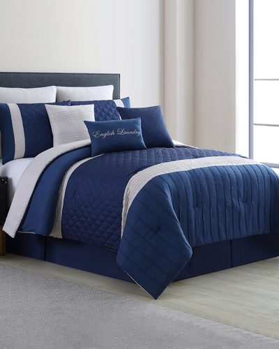 Modern Threads 9-piece Landon Embellished Comforter Set In Blue