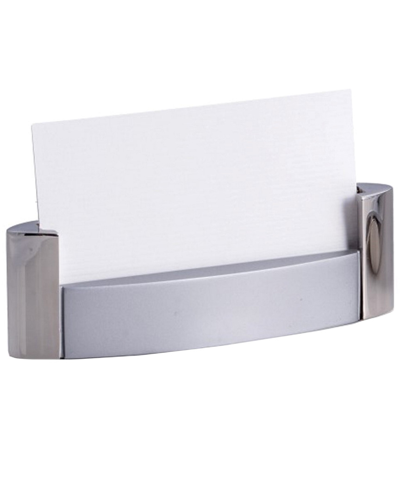 Bey-berk Shiny & Satin Finished Silver Plated Business Card Holder In Gray