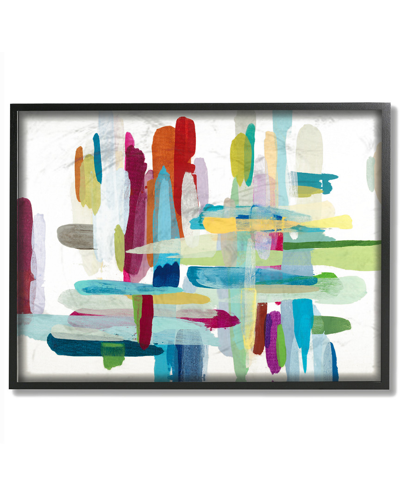 Stupell Colorful Cross Hatch Abstraction Framed Art