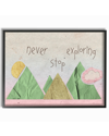 Stupell Never Stop Exploring Mountain Collage Pink By Daphne Polselli Framed Art