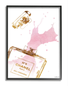Stupell Glam Perfume Bottle Splash Pink Gold Framed Art Framed Art
