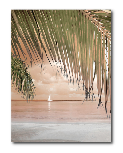 Courtside Market Wall Decor Peach Palm Gallery Wrapped Canvas Wall Art