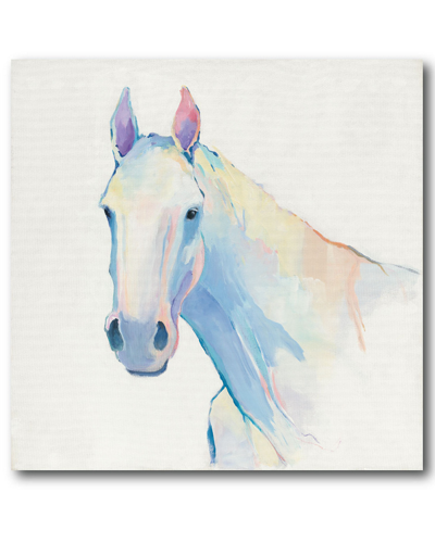 Courtside Market Wall Decor White Stallion Gallery-wrapped Canvas Wall Art