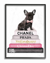 Stupell Book Stack Fashion French Bulldog By Amanda Greenwood Framed Art