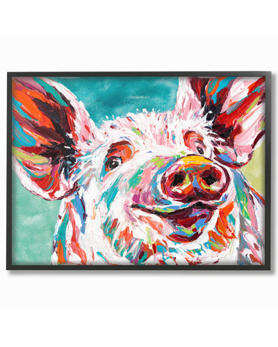 Stupell Brightly Painted Pig By Carolee Vitaletti Framed Art