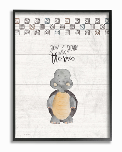 Stupell Slow And Steady Wins Turtle By Jo Moulton Framed Art
