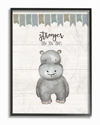 Stupell Stronger Than You Think Hippo By Jo Moulton Framed Art