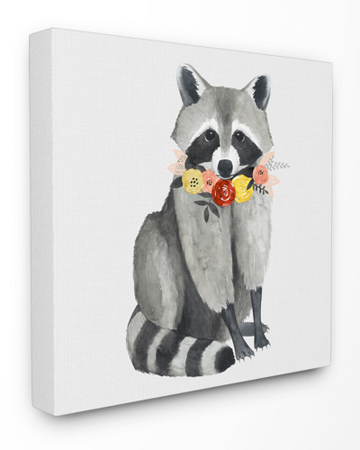Stupell Sitting Pretty Raccoon With Flower Garland