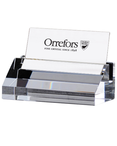 Orrefors Wall Street Business Card Holder In Metallic