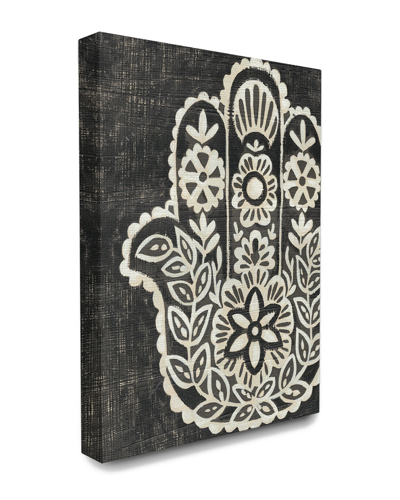 Stupell Floral Pattern Black And White Hamsa