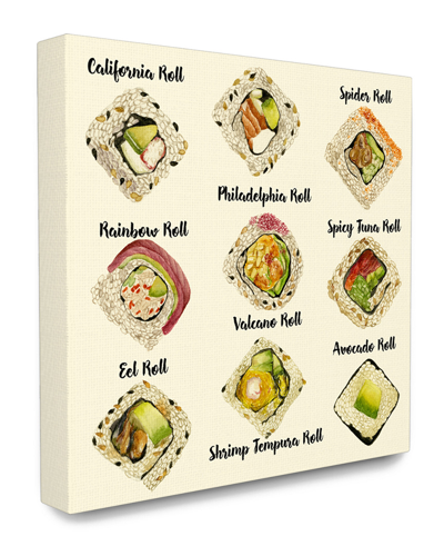 Stupell Sushi Roll Illustration Chart