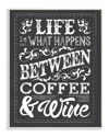 Stupell Home Decor Life Happens Between Coffee Art On Wood 10x15