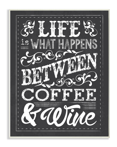 Stupell Home Decor Life Happens Between Coffee Art On Wood 10x15