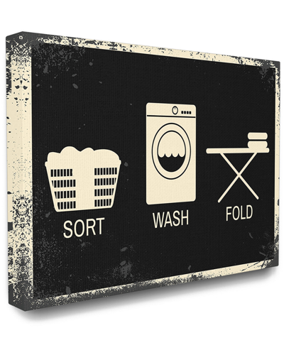 Stupell Industries Sort Wash Fold Symbols Industrial