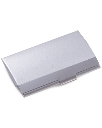 Bey-berk Stainless Steel Business Card Case In Metallic