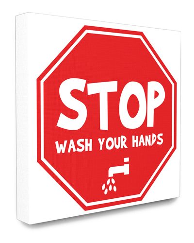 Stupell Wash Your Hands Stop Sign