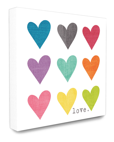 Stupell Watercolor Cute Hearts Love