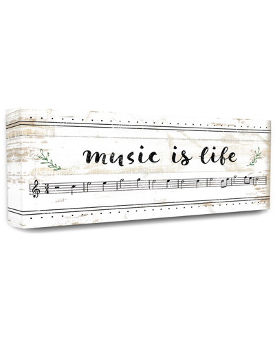 Stupell Home Decor Collection Music Is Life Composition Paper With Black And White Notes