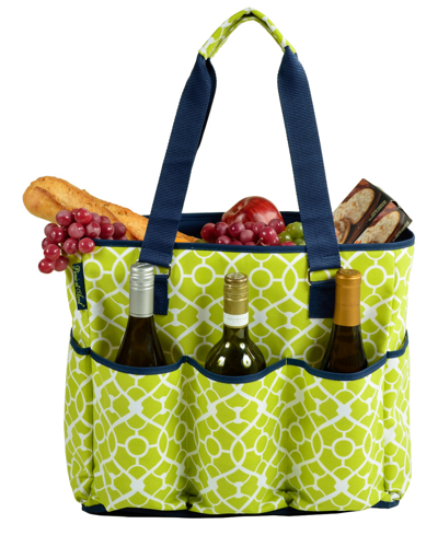 Picnic At Ascot Trellis Green Cooler Tote