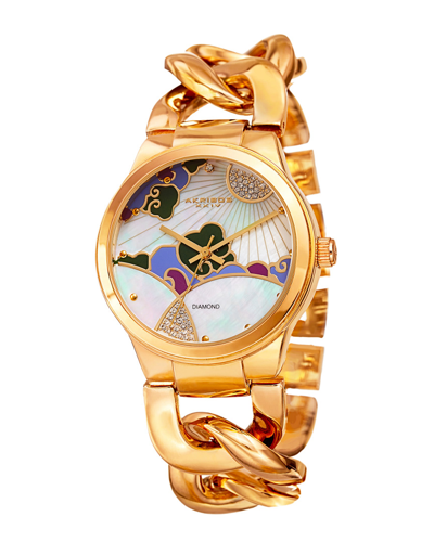 Akribos Xxiv Women's Alloy Diamond Watch