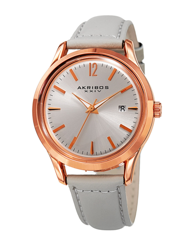 Akribos Xxiv Women's Leather Watch