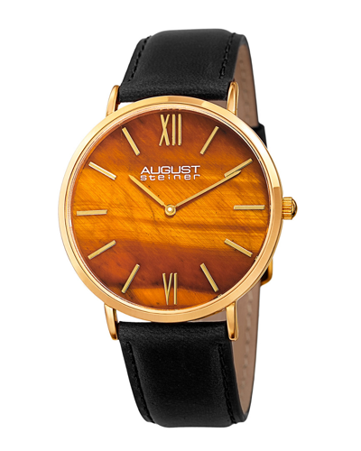 August Steiner Men's Leather Watch