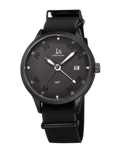 Joshua And Sons Joshua & Sons Men's Silicone Watch In Black / Grey