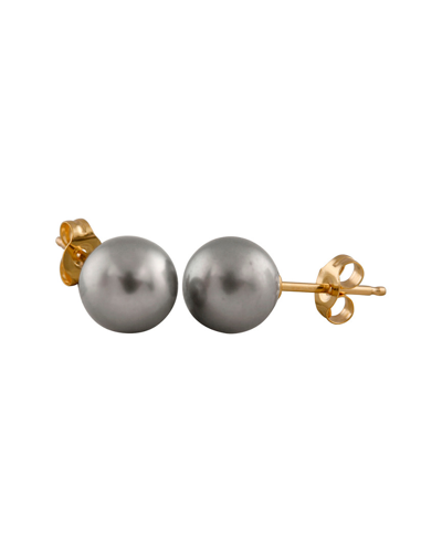 Splendid Pearls 14k & Silver 6-7mm Akoya Pearl Earrings
