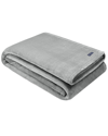 NAUTICA NAUTICA SOLID ULTRA SOFT PLUSH GREY THROW