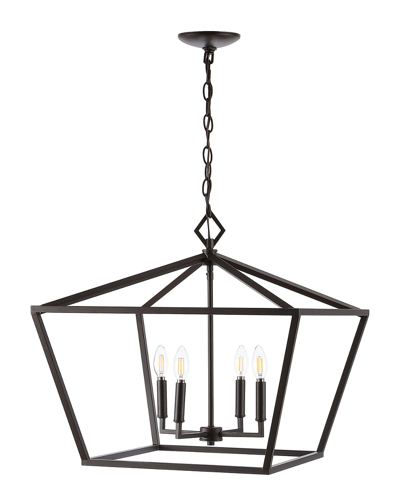 Jonathan Y Gatsby 23in 4-light Adjustable Iron Rustic Glam Led Pendant In Metallic