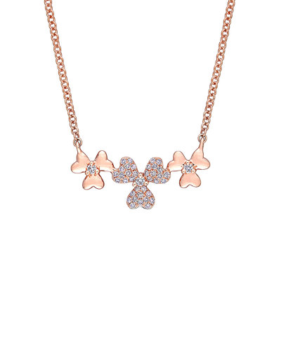 Diamond Select Cuts 14k Rose Gold .11 Ct. Tw. Diamond Necklace