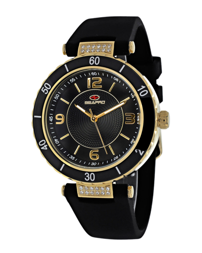 Seapro Women's Black Dial Watch In Black / Gold Tone / Yellow