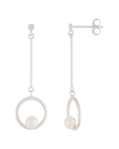 Splendid Pearls Silver 4-4.5mm Freshwater Pearl Earrings