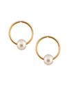 SPLENDID PEARLS SPLENDID PEARLS 14K 5-6MM FRESHWATER PEARL EARRINGS