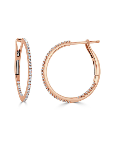 Sabrina Designs 14k Rose Gold 0.25 Ct. Tw. Diamond Hoops