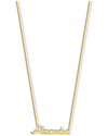 Argento Vivo 18k Over Silver Alexandra Script Necklace