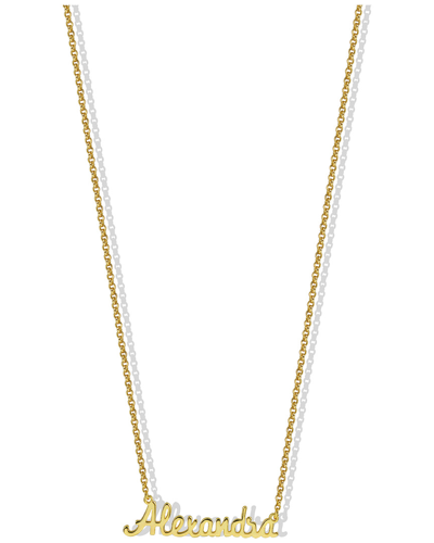 Argento Vivo 18k Over Silver Alexandra Script Necklace