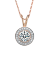 Genevive 14k Rose Gold Vermeil Cz Pendant