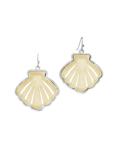 Sterling Forever 14k Plated Resin Dangle Earrings In Yellow