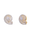 Genevive 18k Over Silver Cz Drop Earrings