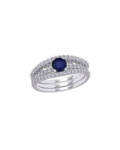 Rina Limor 14k 0.59 Ct. Tw. Diamond & Sapphire Ring