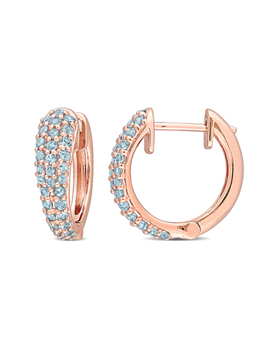 Rina Limor 10k Rose Gold 1.04 Ct. Tw. Swiss Blue Topaz Clip-on Earrings