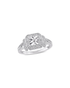 Rina Limor Silver 0.20 Ct. Tw. Diamond Halo Promise Ring
