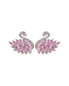 Eye Candy La Luxe Collection Cz Swan Studs In Neutral