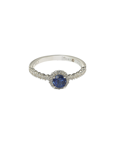 Suzy Levian Petite Sapphire 18k & Silver 0.56 Ct. Tw. Sapphire Ring