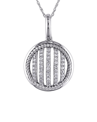 Rina Limor 10k 0.25 Ct. Tw. Diamond Circle Pendant Necklace