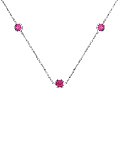 Diamond Select Cuts 14k 2.24 Ct. Tw. Pink Sapphire Necklace